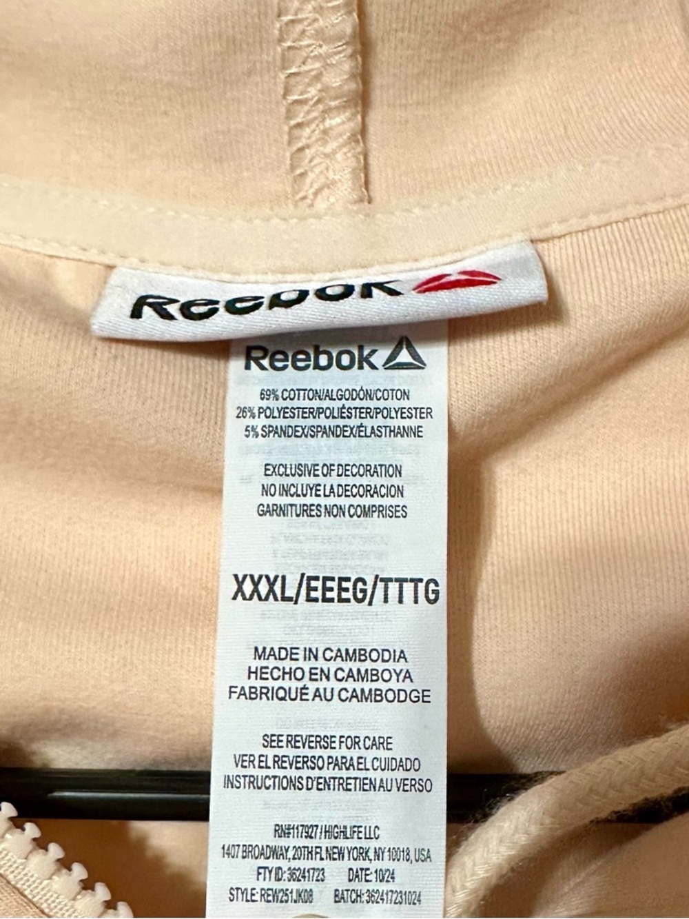 Reebok Women's and Women's Plus Day to Day Zip Up Hoodie, Size XXXL - Picture 7 of 7